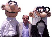 Fco. Ib��ez con los personajes que le han hecho famoso